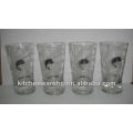 stock goods whisky glass with shiny real white gold logo